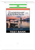 Test Bank for Leadership Experience 7th Edition &lpar;LATEST&rpar;  by Daft  &vert;All Chapters &lpar;1 &ndash; 30&rpar; &vert; Expert Verified Answers &vert; Grade A&plus;