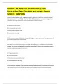 Random CMCA Practice Test Questions &lpar;Under Construction&rpar; Exam Questions and answers Newest RATED A&plus; 2025&sol;2026