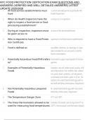 NYC FOOD PROTECTION CERTICATION EXAM QUESTIONS AND ANSWERS &lpar;VERIFIED AND WELL DETAILED ANSWERS&rpar; LATEST UPDATE 2025&sol;2026