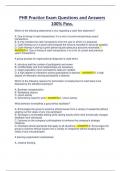 PHR Practice Exam Questions and Answers 100- Pass