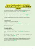 Torts - Final Exam Review UPDATED    ACTUAL Exam Questions and CORRECT  Answers 