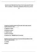 BACKFLOW PREVENTION PRACTICE EXAM &vert;QUESTIONS  WITH CORRECT VERIFIED ANSWERS &vert;PRE-EVALUATED  A&plus;