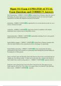 Mgmt 311 Exam 4 UPDATED ACTUAL   Exam Questions and CORRECT Answers
