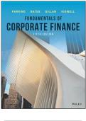 Fundamentals of Corporate Finance 5th Edition by Robert Parrino&comma; Thomas W&period; Bates & Stuart L&period; Gillan Solution Manual &vert;ISBN&colon; 9781119795438&vert; Guide A&plus;&comma; latest edition 2025