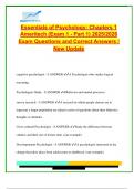 Essentials of Psychology &ndash; Ameritech Exam 1 &lpar;2025&sol;2026&rpar; &ndash; 100&plus; Q&A on Perspectives&comma; Research Methods&comma; Key Thinkers & Foundational Concepts