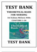 Test Bank for Theoretical Basis for Nursing&comma; 3rd Edition by Melanie McEwen&comma; Evelyn M&period; Wills