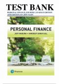 Test Bank & Solution Manual of Personal Finance  4th Canadian Edition by Jeff Madura 