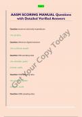 AASM SCORING MANUAL Questions  with Detailed Verified Answers 