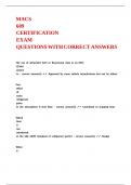 MACS 609 CERTIFICATION EXAM QUESTIONS WITH CORRECT ANSWERS&period;