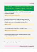 APHY 201 - Respiration Quiz Questions  and Correct Answers&sol; Latest Update &sol;  Already Graded