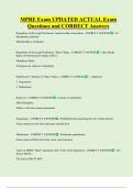 MPRE Exam UPDATED ACTUAL Exam  Questions and CORRECT Answers