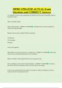 MPRE UPDATED ACTUAL Exam  Questions and CORRECT Answers 