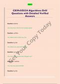 C839v5&sol;D334 Algorithms Drill  Questions with Detailed Verified  Answers