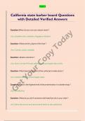 Barber State Board Exam Questions with Detailed Verified Answers
