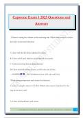 Capstone Exam 1 2025 Questions and Answers