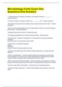 Microbiology Fortis Exam One Questions And Answers