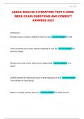 ABEKA ENGLISH LITERATURE TEST 9 &lpar;NINEWEEK EXAM&rpar; QUESTIONS AND CORRECT ANSWERS 2025