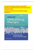 TEST BANK FOR ABRAMS' CLINICAL DRUG THERAPY: RATIONALES FOR NURSING PRACTICE THIRTEENTH, NORTH AMERICAN EDITION BY GERALYN FRANDSEN EDD RN (AUTHOR), SANDRA PENNINGTON 