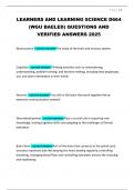 LEARNERS AND LEARNING SCIENCE D664 &lpar;WGU BAELED&rpar; QUESTIONS AND VERIFIED ANSWERS 2025