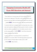 Engaging Community Health ATI Exam 2025 Questions and Answers