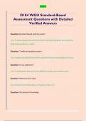 D184 WGU Standard-Based  Assessment Questions with Detailed  Verified Answers