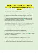 SANE CERTIFICATION UPDATED  ACTUAL Exam Questions and CORRECT  Answers 