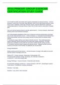 AFAA PRIMARY GROUP EXERCISE CERTIFICATION STUDY GUIDE WITH VERIFIED ANSWERS