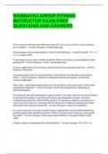 NASM-AFAA GROUP FITNESS INSTRUCTOR EXAM PREP QUESTIONS AND ANSWERS