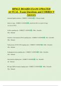 RPSGT BOARD EXAM UPDATED  ACTUAL  Exam Questions and CORRECT  Answers