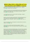 RPSGT PRACTICE  UPDATED ACTUAL   Exam Questions and CORRECT Answers