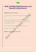 HUM 120 FINAL EXAM Questions with  Detailed Verified Answers 