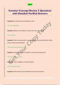 Inventor Concept Review 2 Questions  with Detailed Verified Answers 
