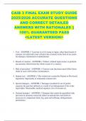 CAIB 3 FINAL EXAM STUDY GUIDE  2025&sol;2026 ACCURATE QUESTIONS  AND CORRECT DETAILED  ANSWERS WITH RATIONALES &vert;&vert;  100&percnt; GUARANTEED PASS   <LATEST VERSION> 