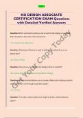 NX DESIGN ASSOCIATE CERTIFICATION EXAM Questions with Detailed Verified Answers
