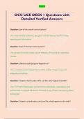OCC UCE DECK 1 Questions with  Detailed Verified Answers