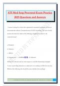 ATI Med Surg Bundled Exams Questions and Answers 100&percnt; Pass &vert;Updated 