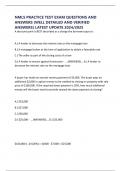 NMLS PRACTICE TEST EXAM QUESTIONS AND ANSWERS &lpar;WELL DETAILED AND VERIFIED ANSWERS&rpar; LATEST UPDATE 2024&sol;2025
