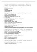 HENRY FORD CC EXAM QUESTIONS & ANSWERS