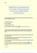 LMSW PRACTICE EXAM QUESTIONS WITH CORRECT VERIFIED ANSWERS LATEST UPDATE &lpar;2025-2026&rpar; GUARANTEED PASS 