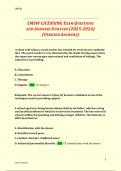 LMSW LICENSING EXAM QUESTIONS AND ANSWERS UPDATED &lpar;2025-2026&rpar; &lpar;VERIFIED ANSWERS&rpar; 