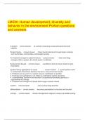LMSW- Human development&comma; diversity and behavior in the environment Portion questions and answers 