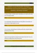 Adobe visual illustrator domain 3  Questions and Correct Answers&sol; Latest  Update &sol; Already Graded