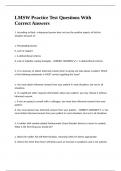 LMSW Practice Test Questions With Correct Answers