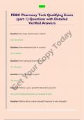 PEBC Pharmacy Tech Qualifying Exam  &lpar;part 1&rpar; Questions with Detailed  Verified Answers