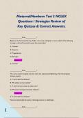 Maternal&sol;Newborn Test 2 NCLEX Questions &sol; Strategies Review of Key Quizzes & Correct Answers&period;