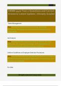 HRMN 3420  Questions and Correct Answers&sol; Latest Update &sol; Already Graded