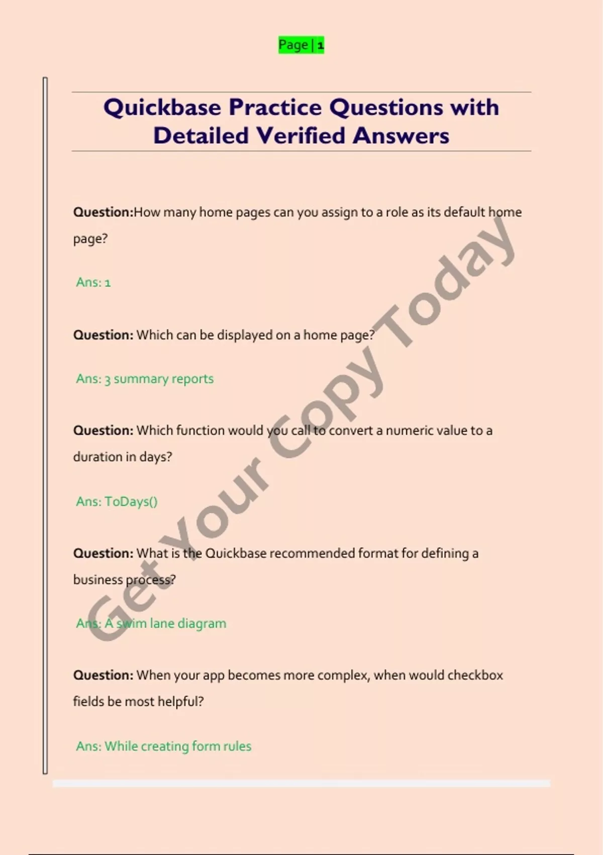 Quickbase Practice Questions with Detailed Verified Answers - Quickbase ...