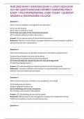 NUR 2502 EXAM 1&sol;NUR2502 EXAM 1 LATEST 2025 EXAM ALL150&plus; QUESTIONS AND CORRECT ANSWERS&sol;MDC3 EXAM 1 &sol;MULTIDIMENSIONAL CARE 3 EXAM 1 &vert;ALREADY GRADED A&plus;&vert;RASMUSSEN COLLEGE