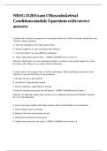NRSG 3320 Exam 1 Musculoskeletal Conditions module 3 questions with correct answers