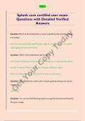 Splunk core certified user exam  Questions with Detailed Verified  Answers 